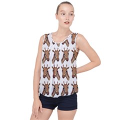 Giraffe Bubble Hem Chiffon Tank Top