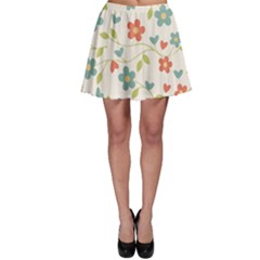 Flowers Pattern Skater Skirt by Hansue