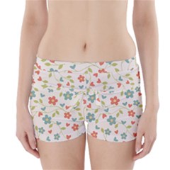 Flowers Pattern Boyleg Bikini Wrap Bottoms by Hansue