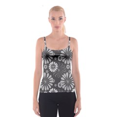 Floral Pattern Spaghetti Strap Top by Hansue