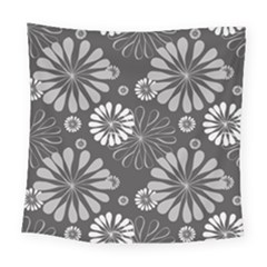 Floral Pattern Square Tapestry (large) by Hansue