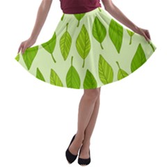 Autumn Pattern A-line Skater Skirt by Hansue