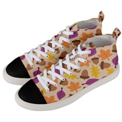 Acorn Pattern Men s Mid-top Canvas Sneakers by Hansue