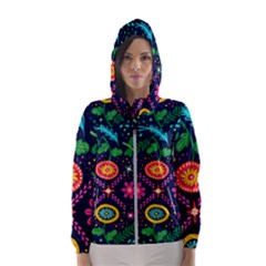 Colorful Pattern Hooded Windbreaker (women) by Hansue