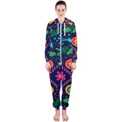 Colorful Pattern Hooded Jumpsuit (ladies)  by Hansue