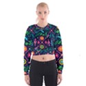 Colorful Pattern Cropped Sweatshirt View1