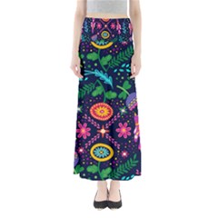 Colorful Pattern Full Length Maxi Skirt