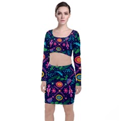 Colorful Pattern Top And Skirt Sets by Hansue