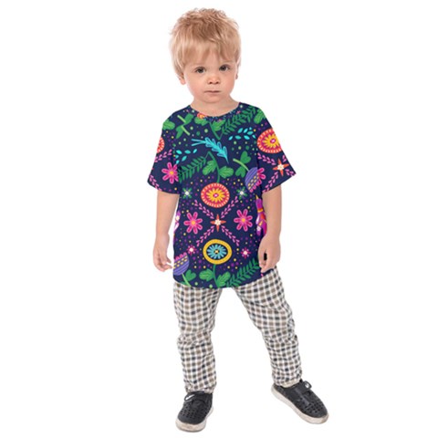 Colorful Pattern Kids Raglan Tee by Hansue