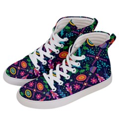 Colorful Pattern Men s Hi-top Skate Sneakers by Hansue