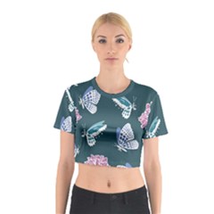 Butterfly  Cotton Crop Top by Hansue