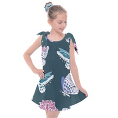 Butterfly  Kids  Tie Up Tunic Dress