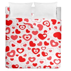 Hearts Duvet Cover Double Side (queen Size)