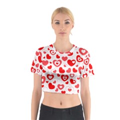 Hearts Cotton Crop Top by Hansue