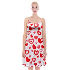 Hearts Spaghetti Strap Velvet Dress by Hansue