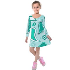 Seamless Kids  Long Sleeve Velvet Dress by Hansue