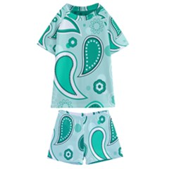 Seamless Kids  Swim Tee And Shorts Set by Hansue