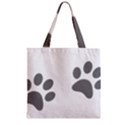 Pets footPrints Zipper Grocery Tote Bag View1