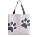 Pets footPrints Zipper Grocery Tote Bag View2