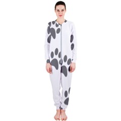 Pets Footprints Onepiece Jumpsuit (ladies)  by Hansue