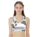 Pets footPrints Sports Bra with Border View1