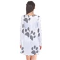 Pets footPrints Long Sleeve V-neck Flare Dress View2