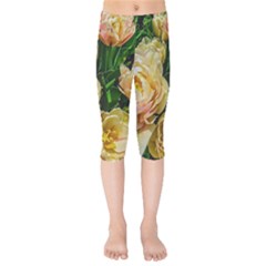 Early Summer Flowers Kids  Capri Leggings 