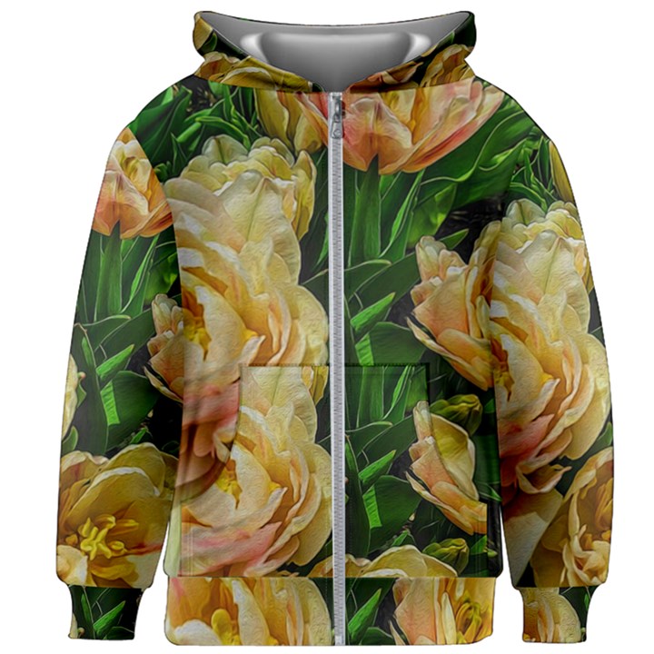 Early Summer Flowers Kids Zipper Hoodie Without Drawstring