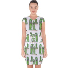 Prickle Plants2 Capsleeve Drawstring Dress  by ArtByAng