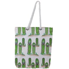 Prickle Plants2 Full Print Rope Handle Tote (large) by ArtByAng