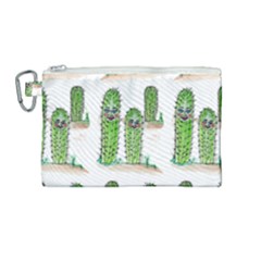 Prickle Plants2 Canvas Cosmetic Bag (medium) by ArtByAng