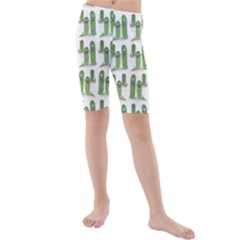 Prickle Plants Kids  Mid Length Swim Shorts by ArtByAng