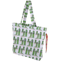 Prickle Plants Drawstring Tote Bag by ArtByAng