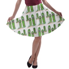 Prickle Plants A-line Skater Skirt by ArtByAng