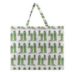 Prickle Plants Zipper Large Tote Bag by ArtByAng