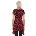 Red Chili Peppers Pattern Short Sleeve Side Drop Tunic View2