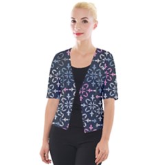 Background Wallpaper Abstract Art Cropped Button Cardigan