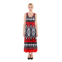 Decoration Pattern Style Retro Sleeveless Maxi Dress by Nexatart