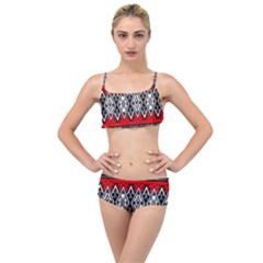 Decoration Pattern Style Retro Layered Top Bikini Set by Nexatart