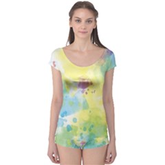 Abstract Pattern Color Art Texture Boyleg Leotard  by Nexatart