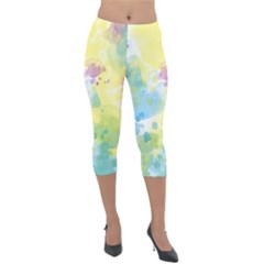 Abstract Pattern Color Art Texture Lightweight Velour Capri Leggings  by Nexatart