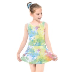 Abstract Pattern Color Art Texture Kids  Skater Dress Swimsuit