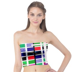 Color Graffiti Pattern Geometric Tube Top by Nexatart