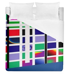 Color Graffiti Pattern Geometric Duvet Cover (queen Size) by Nexatart