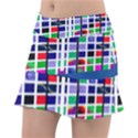 Color Graffiti Pattern Geometric Tennis Skirt View1