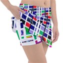 Color Graffiti Pattern Geometric Tennis Skirt View3