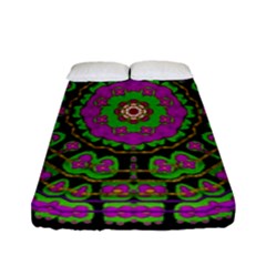 Flowers And More Floral Dancing A Happy Dance Fitted Sheet (full/ Double Size) by pepitasart