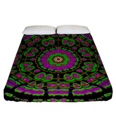 Flowers And More Floral Dancing A Happy Dance Fitted Sheet (california King Size) by pepitasart