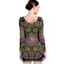 Flowers And More Floral Dancing A Happy Dance Long Sleeve Velvet Bodycon Dress View2