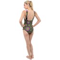 Flowers And More Floral Dancing A Happy Dance Cross Front Low Back Swimsuit View2